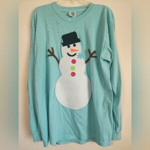 Snowman Graphic Long Sleeve Shirt